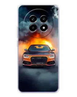 Чехол для Realme 13 Pro с картинкой «Audi в огненном дыму» Чехол для Realme 13 Pro с картинкой «Audi в огненном дыму»