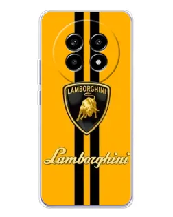 Чехол для Realme 13 Pro с картинкой «Lamborghini Stripe желтый»