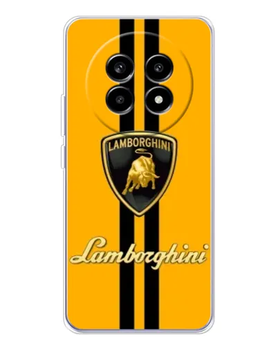 Чехол для Realme 13 Pro с картинкой «Lamborghini Stripe желтый»