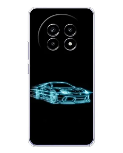 Чехол для Realme 13 Pro с картинкой «Неоновый контур Lamborghini»