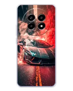 Чехол для Realme 13 Pro с картинкой «Lamborghini красный дым»