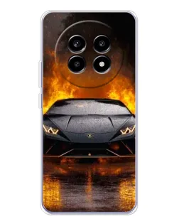 Чехол для Realme 13 Pro с картинкой «Lamborghini в огне»