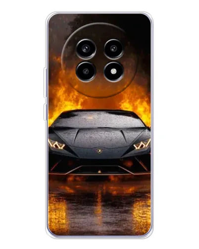 Чехол для Realme 13 Pro с картинкой «Lamborghini в огне»