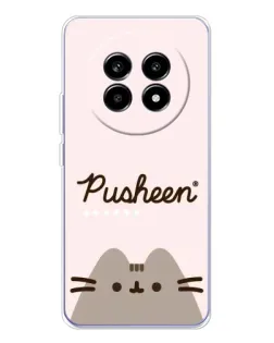 Чехол для Realme 13 Pro с картинкой «Pusheen логотип»