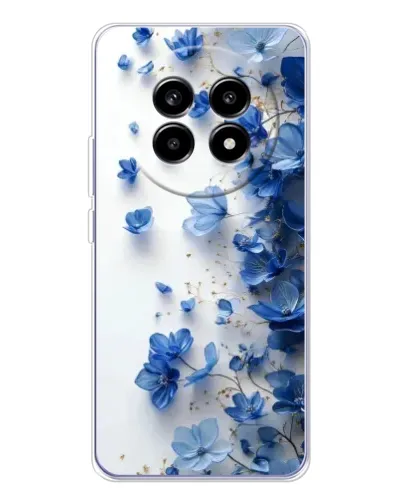 Чехол для Realme 13 Pro с картинкой «Голубой цветочный каскад»