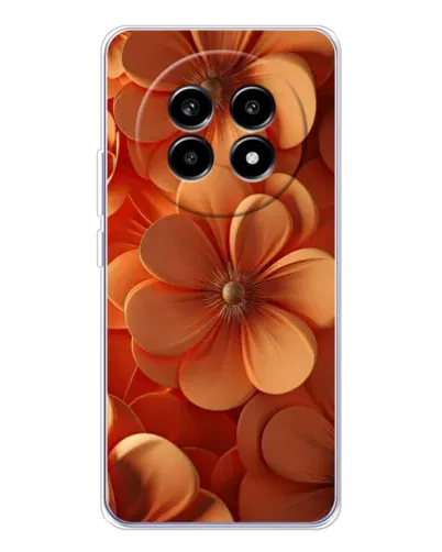 Чехол для Realme 13 Pro с картинкой «Оранжевый макро цветок»