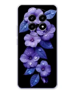 Чехол для Realme 13 Pro с картинкой «Фиолетовые цветы с росою»