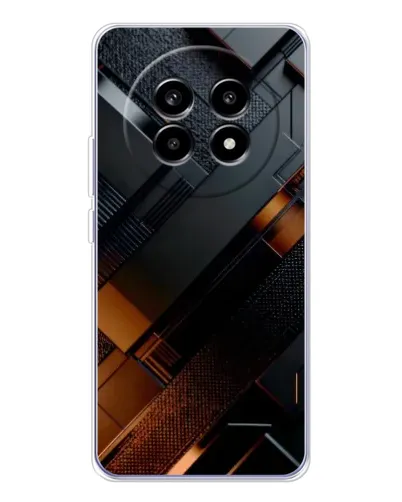 Чехол для Realme 13 Pro с картинкой «Черные геометрические блоки» Чехол для Realme 13 Pro с картинкой «Черные геометрические блоки»