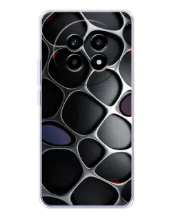 Чехол для Realme 13 Pro с картинкой «Объемная темная решетка»