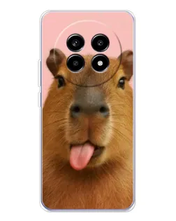 Чехол для Realme 13 Pro с картинкой «Капибара с языком»