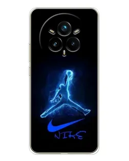 Чехол для Realme 14 Pro 5G с картинкой «Jordan Neon Blue» Чехол для Realme 14 Pro 5G с картинкой «Jordan Neon Blue»
