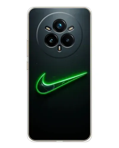 Чехол для Realme 14 Pro 5G с картинкой «Неоновый контур Nike»
