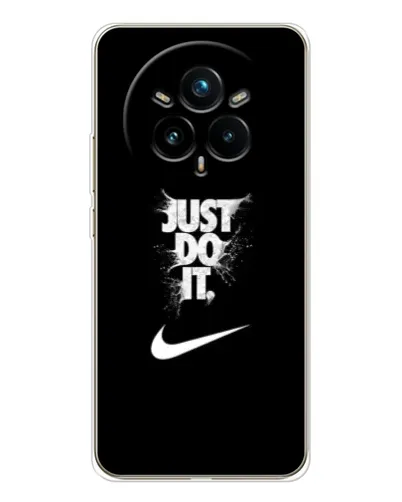 Чехол для Realme 14 Pro 5G с картинкой «Текстовый принт Nike»
