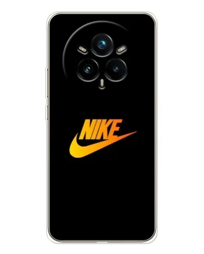 Чехол для Realme 14 Pro 5G с картинкой «Золотой логотип Nike»