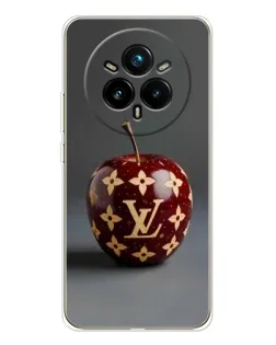 Чехол для Realme 14 Pro 5G с картинкой «Красное яблоко LV»