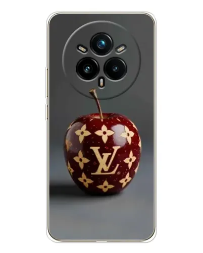 Чехол для Realme 14 Pro 5G с картинкой «Красное яблоко LV»