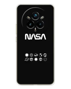 Чехол для Realme 14 Pro 5G с картинкой «NASA — технический принт»
