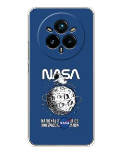 Чехол для Realme 14 Pro 5G с картинкой «NASA — лунная миссия»