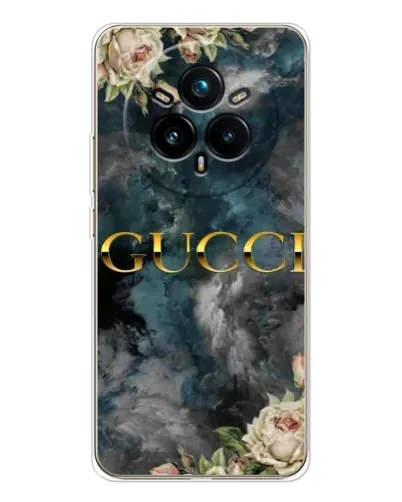 Чехол для Realme 14 Pro 5G с картинкой «Абстрактные цветы Gucci»