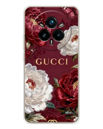 Чехол для Realme 14 Pro 5G с картинкой «Gucci — бордовые розы» Чехол для Realme 14 Pro 5G с картинкой «Gucci — бордовые розы»