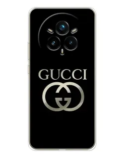 Чехол для Realme 14 Pro 5G с картинкой «Gucci — золото на черном» Чехол для Realme 14 Pro 5G с картинкой «Gucci — золото на черном»