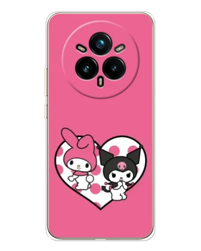Чехол для Realme 14 Pro 5G с картинкой «Kuromi и My Melody» Чехол для Realme 14 Pro 5G с картинкой «Kuromi и My Melody»