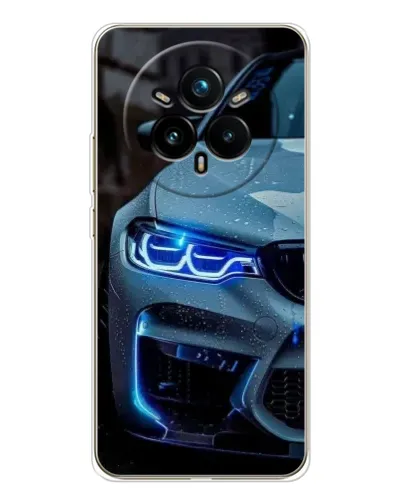 Чехол для Realme 14 Pro 5G с картинкой «Взгляд BMW с синими фарами» Чехол для Realme 14 Pro 5G с картинкой «Взгляд BMW с синими фарами»