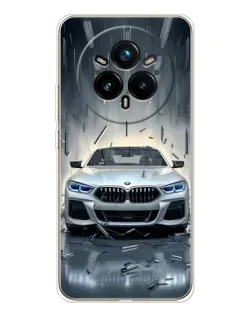 Чехол для Realme 14 Pro 5G с картинкой «BMW в свете фар»