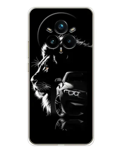 Чехол для Realme 14 Pro 5G с картинкой «BMW и лев» Чехол для Realme 14 Pro 5G с картинкой «BMW и лев»