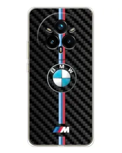 Чехол для Realme 14 Pro 5G с картинкой «Эмблема BMW и карбон»