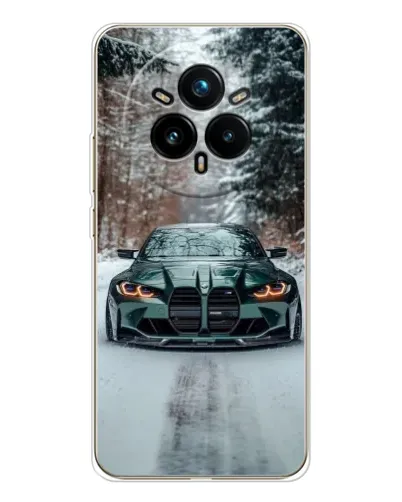 Чехол для Realme 14 Pro 5G с картинкой «BMW в зимнем лесу» Чехол для Realme 14 Pro 5G с картинкой «BMW в зимнем лесу»