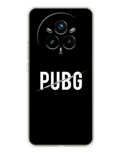 Чехол для Realme 14 Pro 5G с картинкой «PUBG — белый логотип»