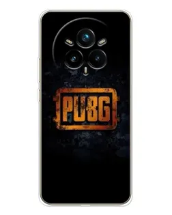 Чехол для Realme 14 Pro 5G с картинкой «PUBG — золотой логотип»