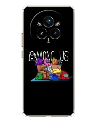 Чехол для Realme 14 Pro 5G с картинкой «Логотип Among Us»