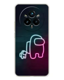 Чехол для Realme 14 Pro 5G с картинкой «Among Us неон-арт» Чехол для Realme 14 Pro 5G с картинкой «Among Us неон-арт»