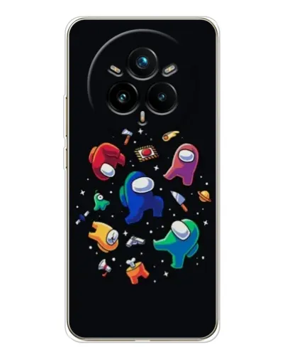 Чехол для Realme 14 Pro 5G с картинкой «Among Us космос»