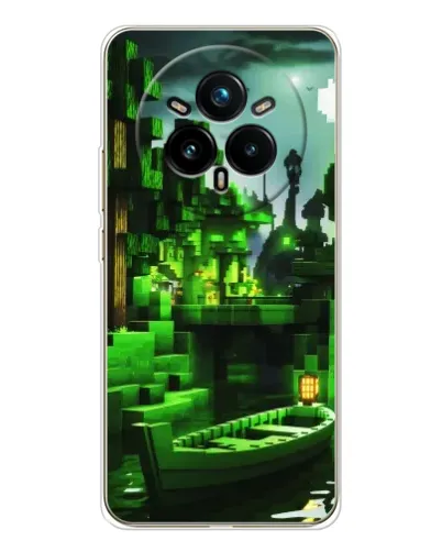Чехол для Realme 14 Pro 5G с картинкой «Minecraft лесной пейзаж»