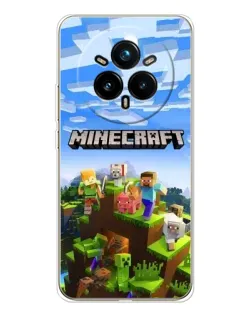 Чехол для Realme 14 Pro 5G с картинкой «Minecraft классический мир»
