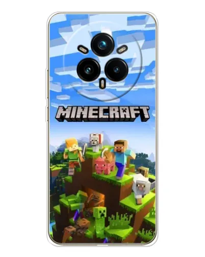 Чехол для Realme 14 Pro 5G с картинкой «Minecraft классический мир»