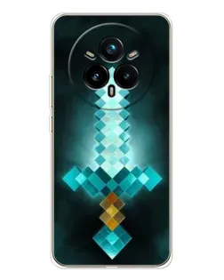 Чехол для Realme 14 Pro 5G с картинкой «Алмазный меч неон»
