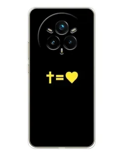 Чехол для Realme 14 Pro 5G с картинкой «Сердце и Крест»