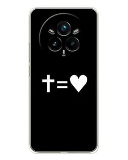 Чехол для Realme 14 Pro 5G с картинкой «Крест и Сердце»