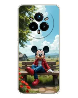 Чехол для Realme 14 Pro 5G с картинкой «Микки на скамейке»