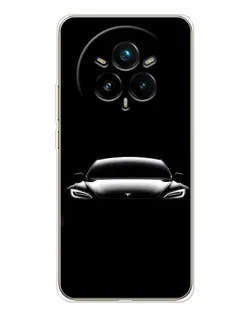 Чехол для Realme 14 Pro 5G с картинкой «Фары Tesla Night»