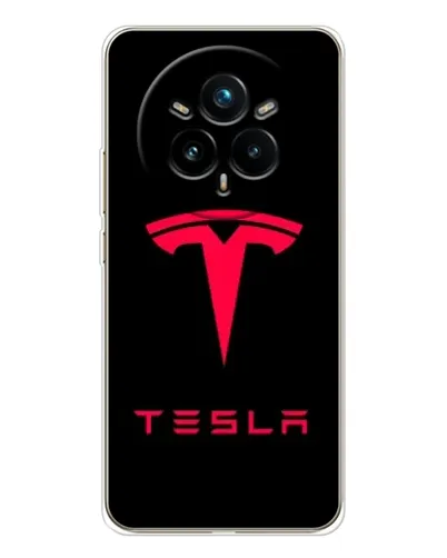 Чехол для Realme 14 Pro 5G с картинкой «Tesla Red Logo» Чехол для Realme 14 Pro 5G с картинкой «Tesla Red Logo»