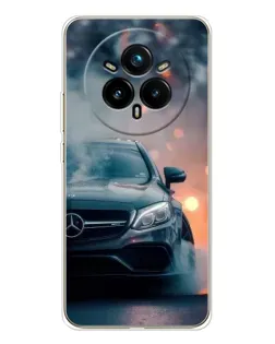 Чехол для Realme 14 Pro 5G с картинкой «Mercedes — ночной город»