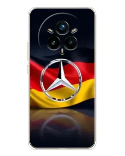 Чехол для Realme 14 Pro 5G с картинкой «Mercedes — флаг Германии»