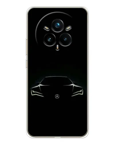 Чехол для Realme 14 Pro 5G с картинкой «Mercedes — силуэт авто» Чехол для Realme 14 Pro 5G с картинкой «Mercedes — силуэт авто»