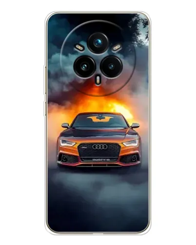 Чехол для Realme 14 Pro 5G с картинкой «Audi в огненном дыму» Чехол для Realme 14 Pro 5G с картинкой «Audi в огненном дыму»