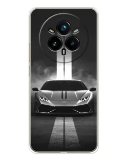 Чехол для Realme 14 Pro 5G с картинкой «Lamborghini симметрия дорог» Чехол для Realme 14 Pro 5G с картинкой «Lamborghini симметрия дорог»
